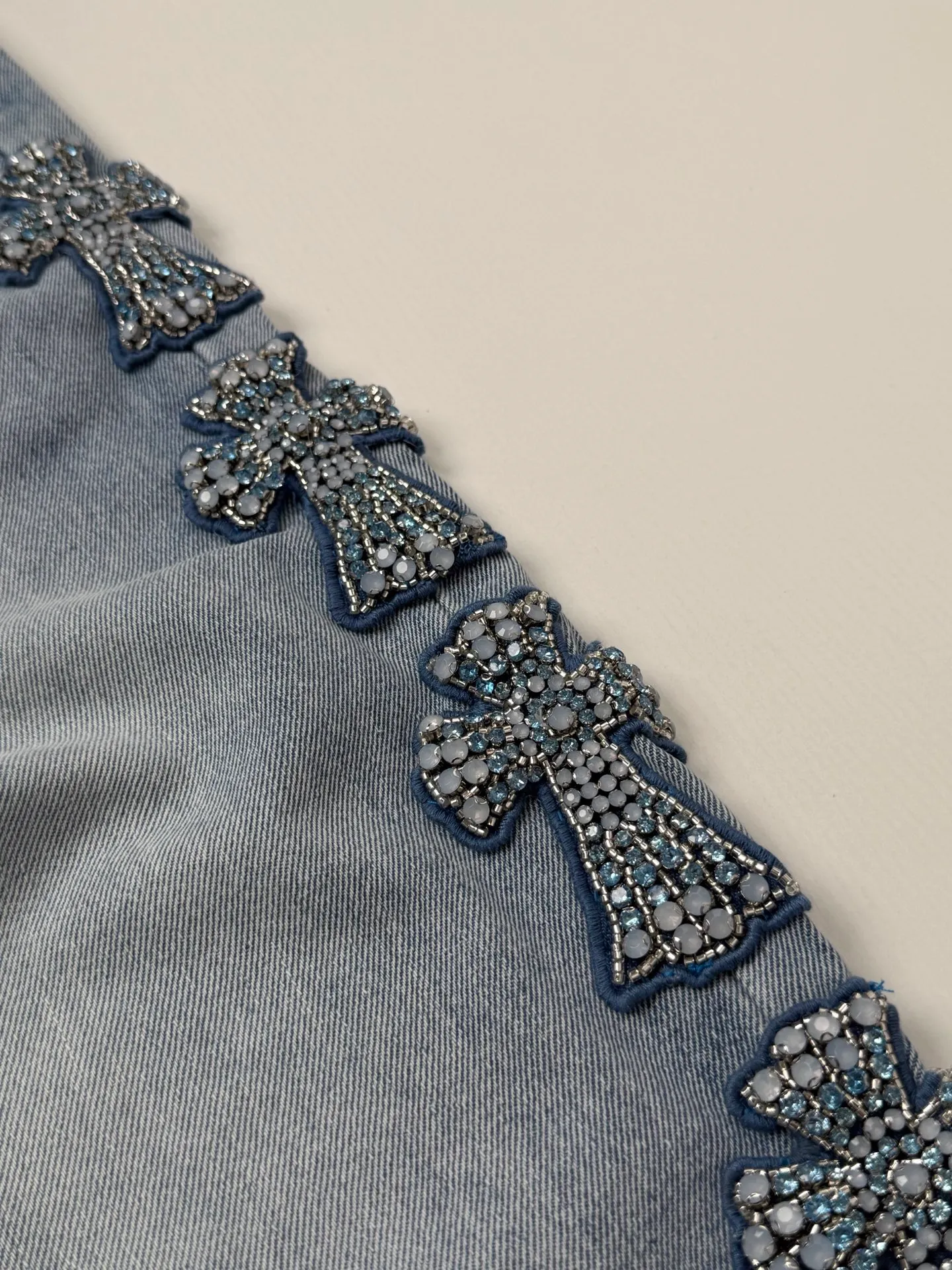 Chrome Heart Ch ， ， ， 、 、 ， ，Light Blue Retro ， Size：26/28/30/32/34/36